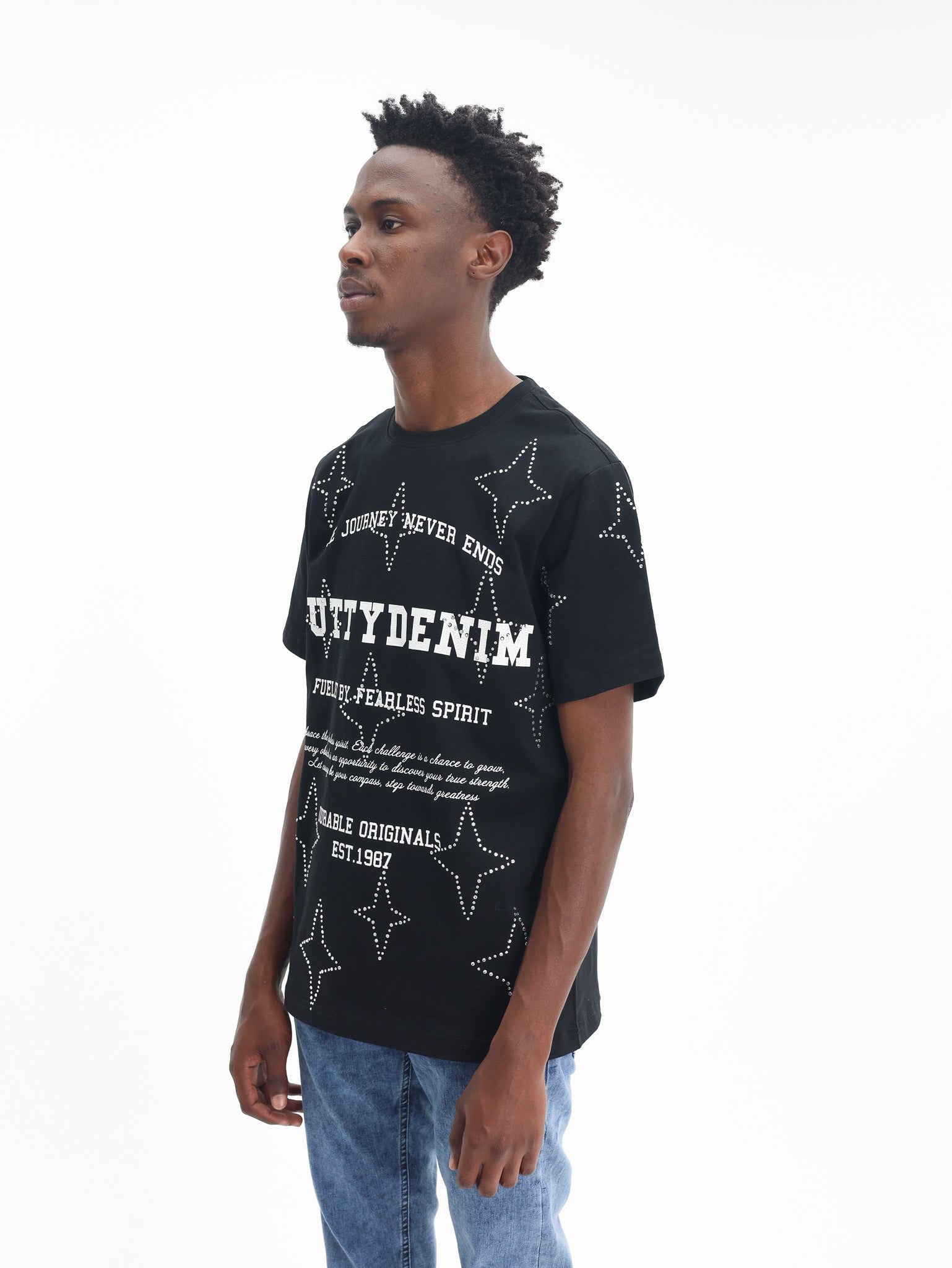 Cutty T-Shirt Multi Stars Black