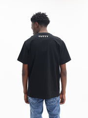 Cutty T-Shirt Skull Floral Logo Black