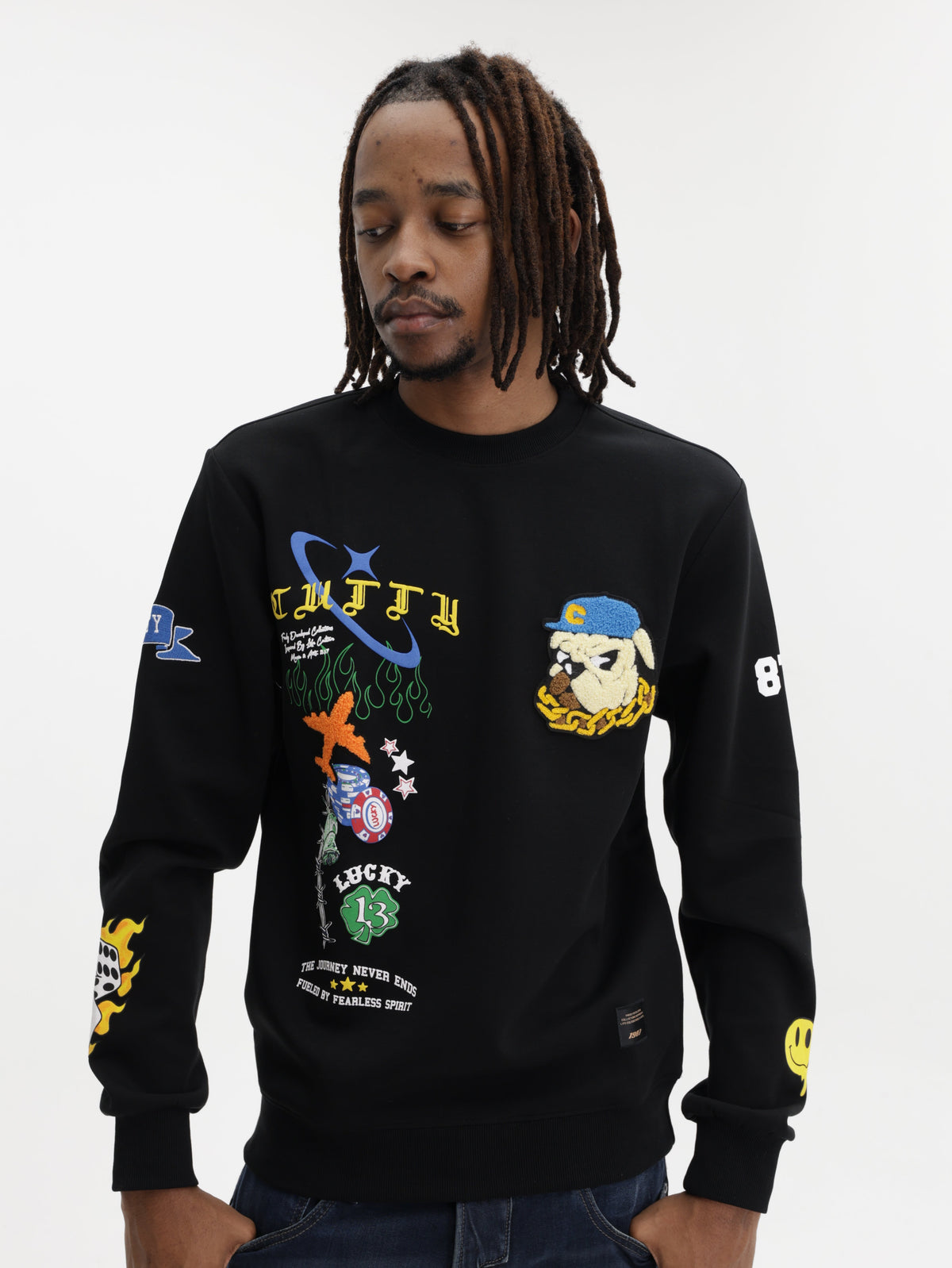 Cutty Sweater Graphic Print Black