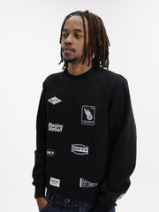 Cutty Sweater Scattered Print Black