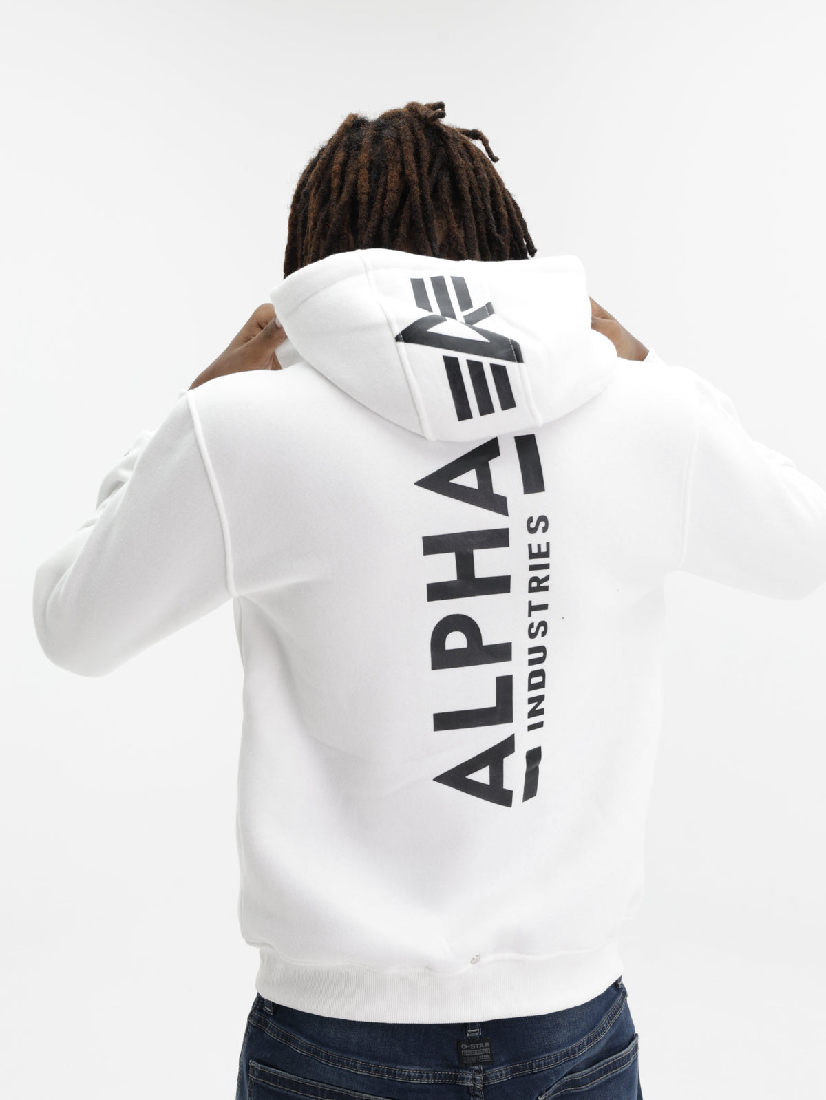 Alpha Hoodie Zip Up White