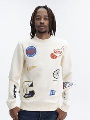 Cutty Sweater Scattered Print Cream