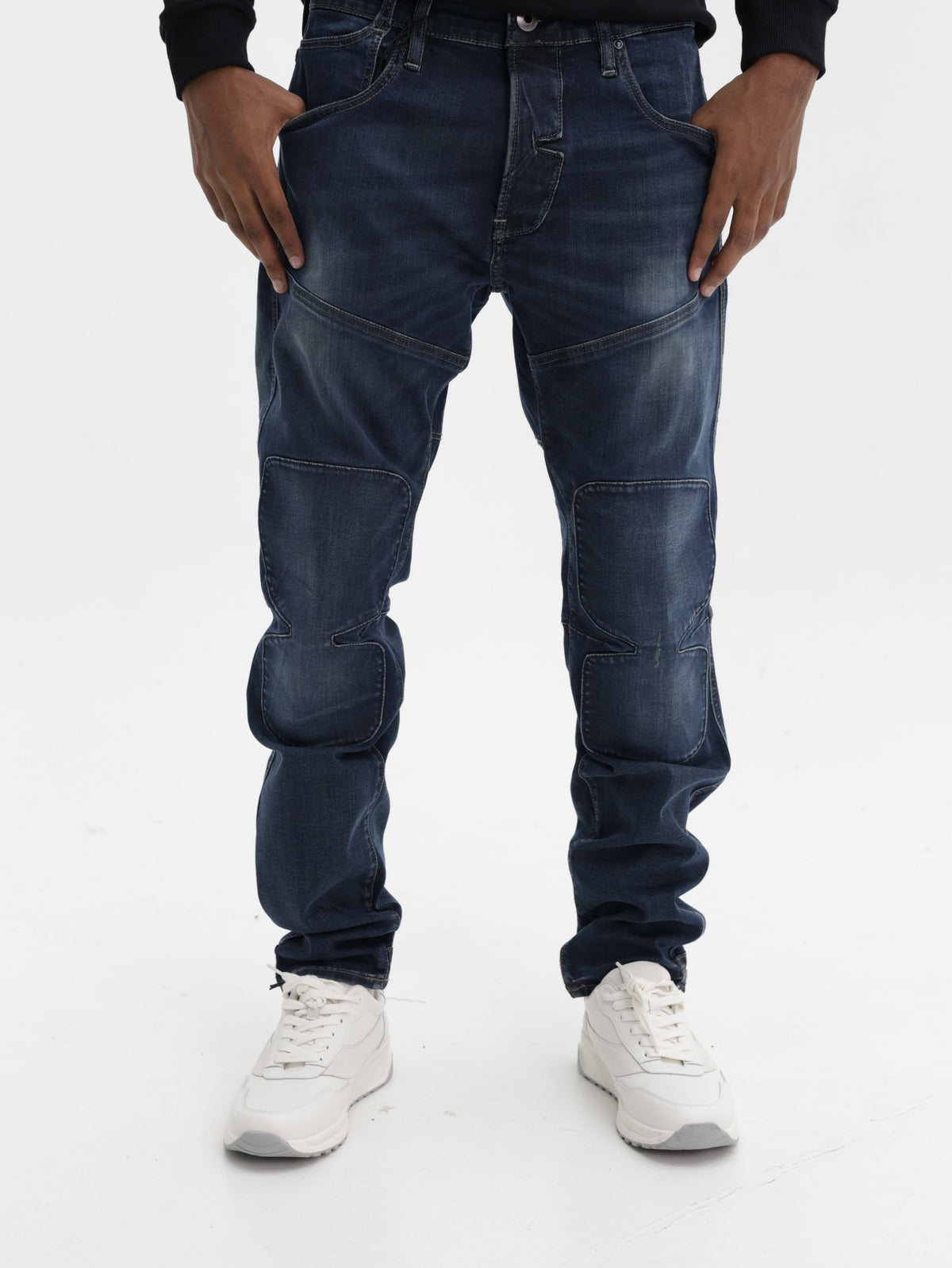 G-Star Jeans Biker Patched 3D Slim Antique Foundry Destroyed