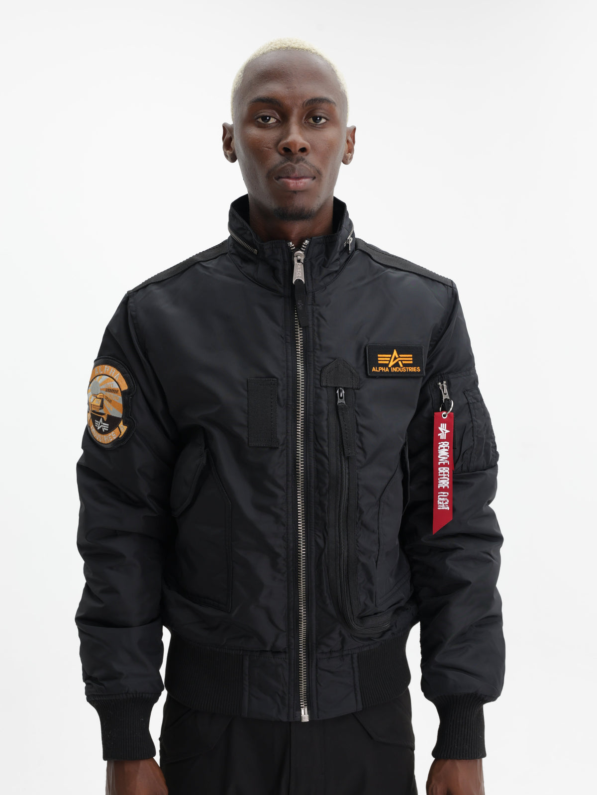 Alpha Jacket Engine Black-Orange