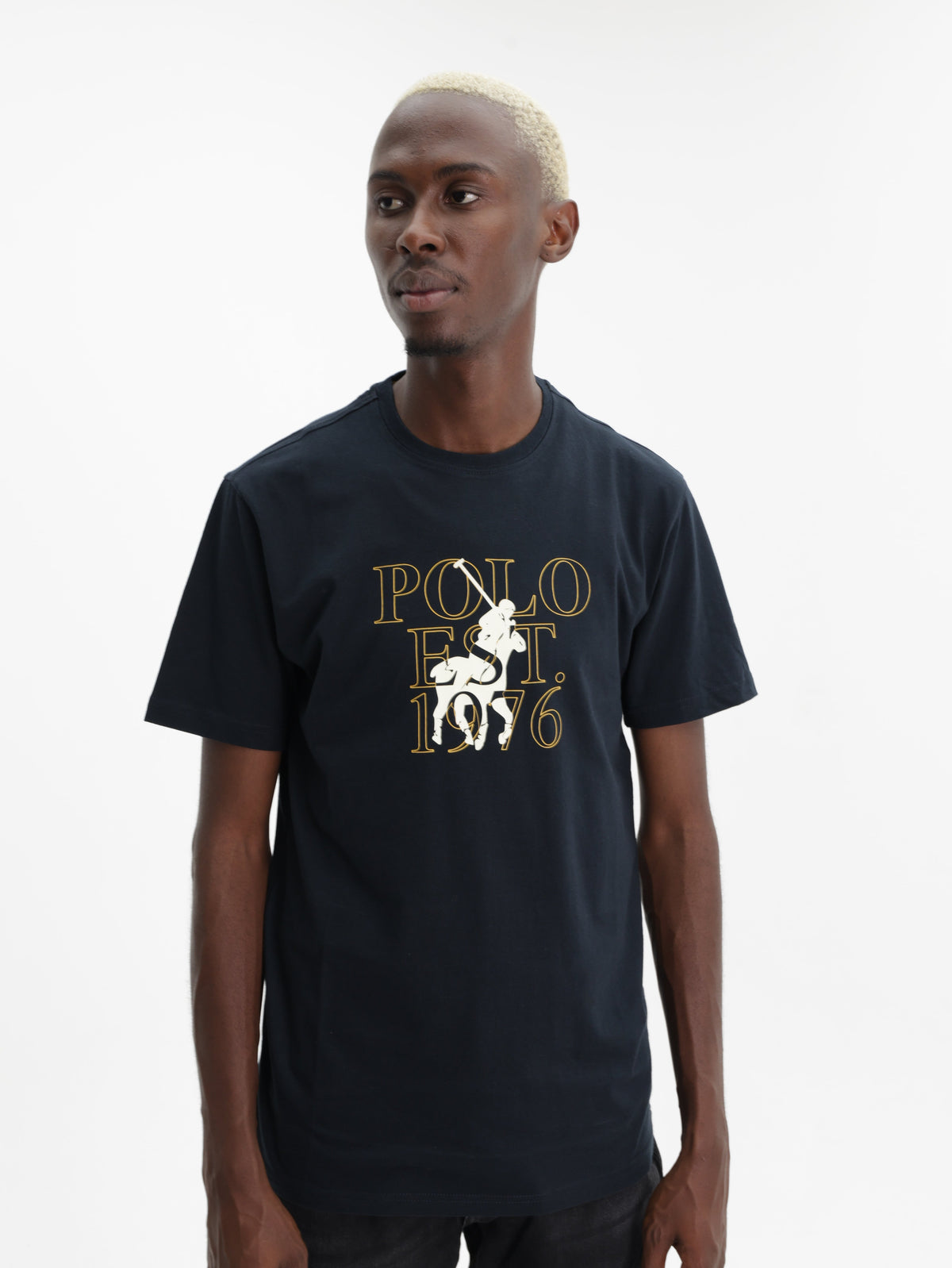 Polo T-Shirt Logo Print Black