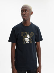 Polo T-Shirt Logo Print Black