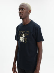 Polo T-Shirt Logo Print Black