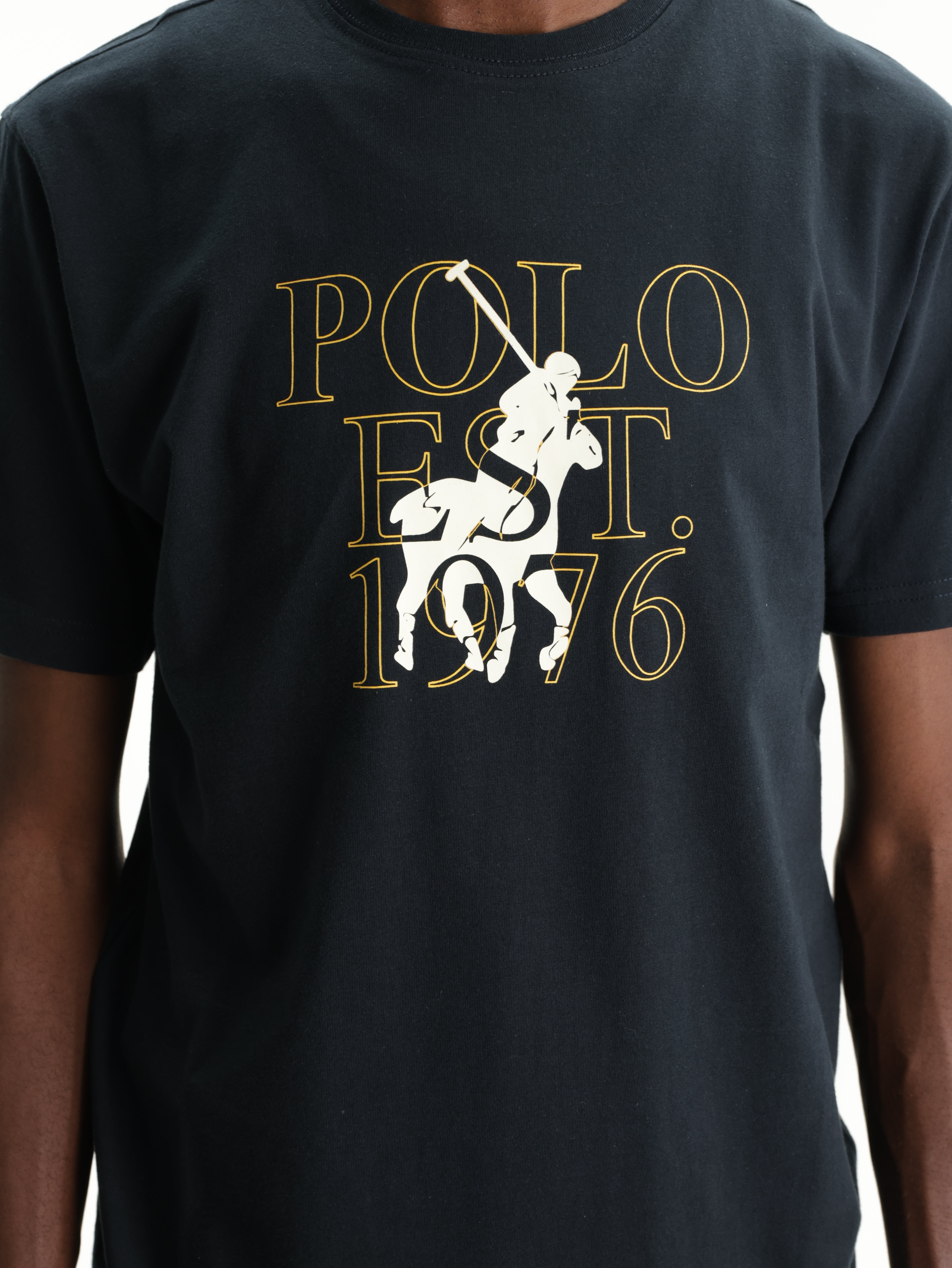 Polo T-Shirt Logo Print Black