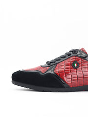 Enrico Coveri Takkies Snake Skin Low Red