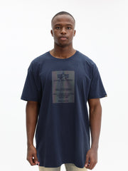 Alpha T-Shirt Block Rainbow Navy