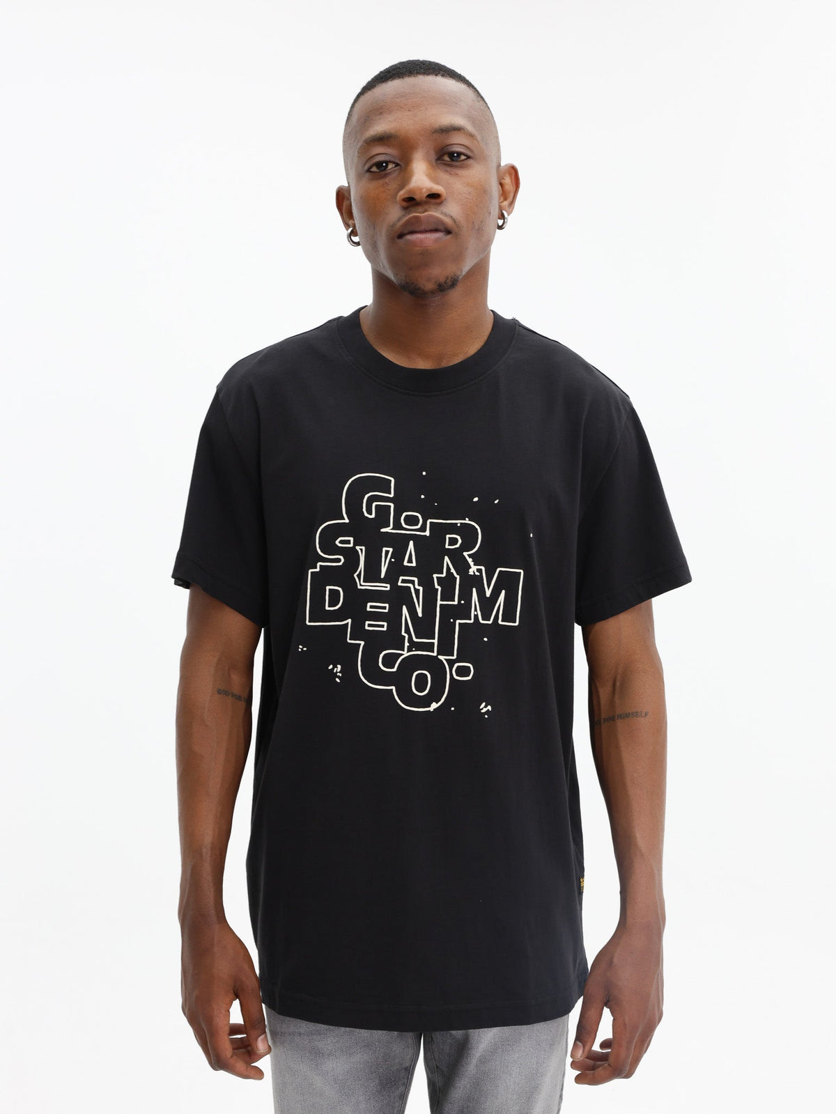 G-Star T-Shirt HD Print Ash Black