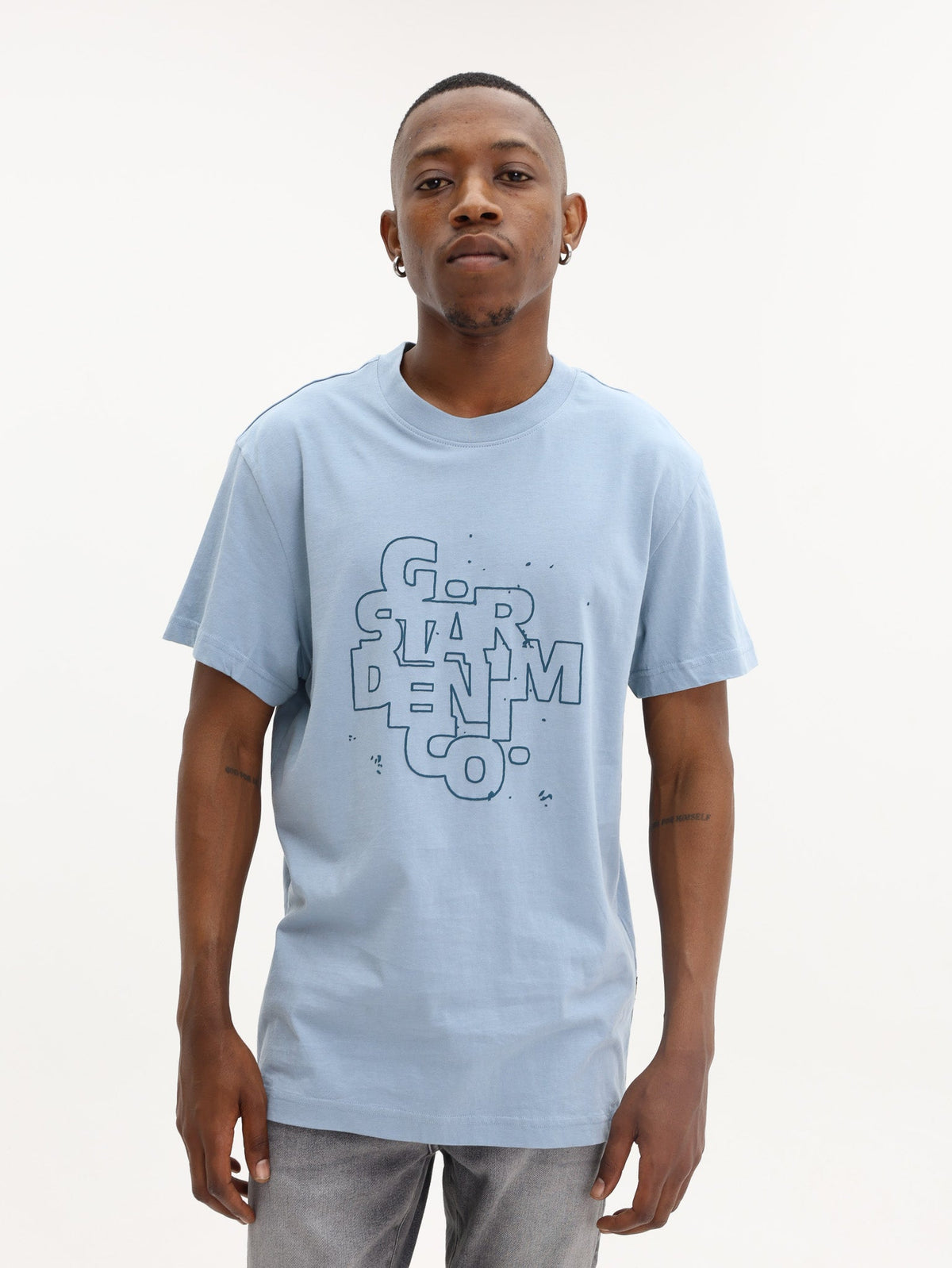 G-Star T-Shirt HD Print Ash Blue