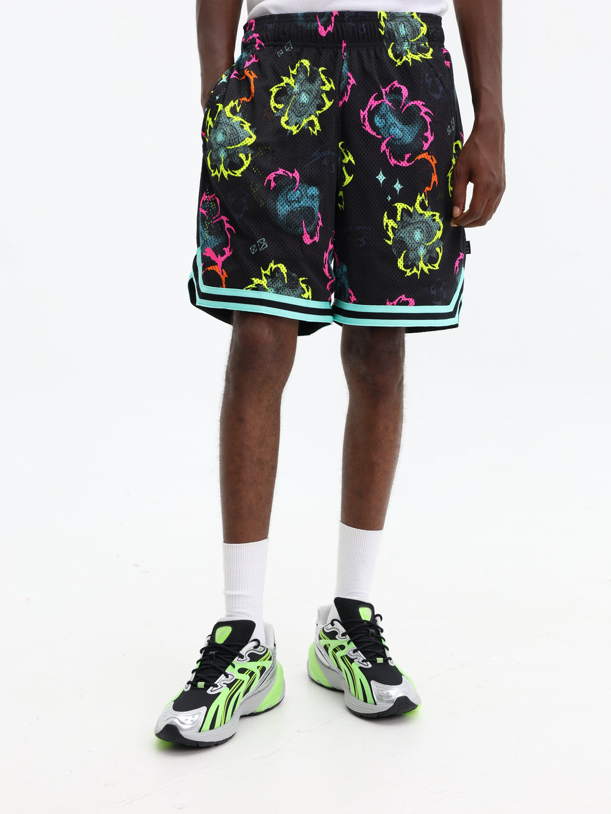 Puma Shorts Hoops X Rick And Morty Allover Print Multi