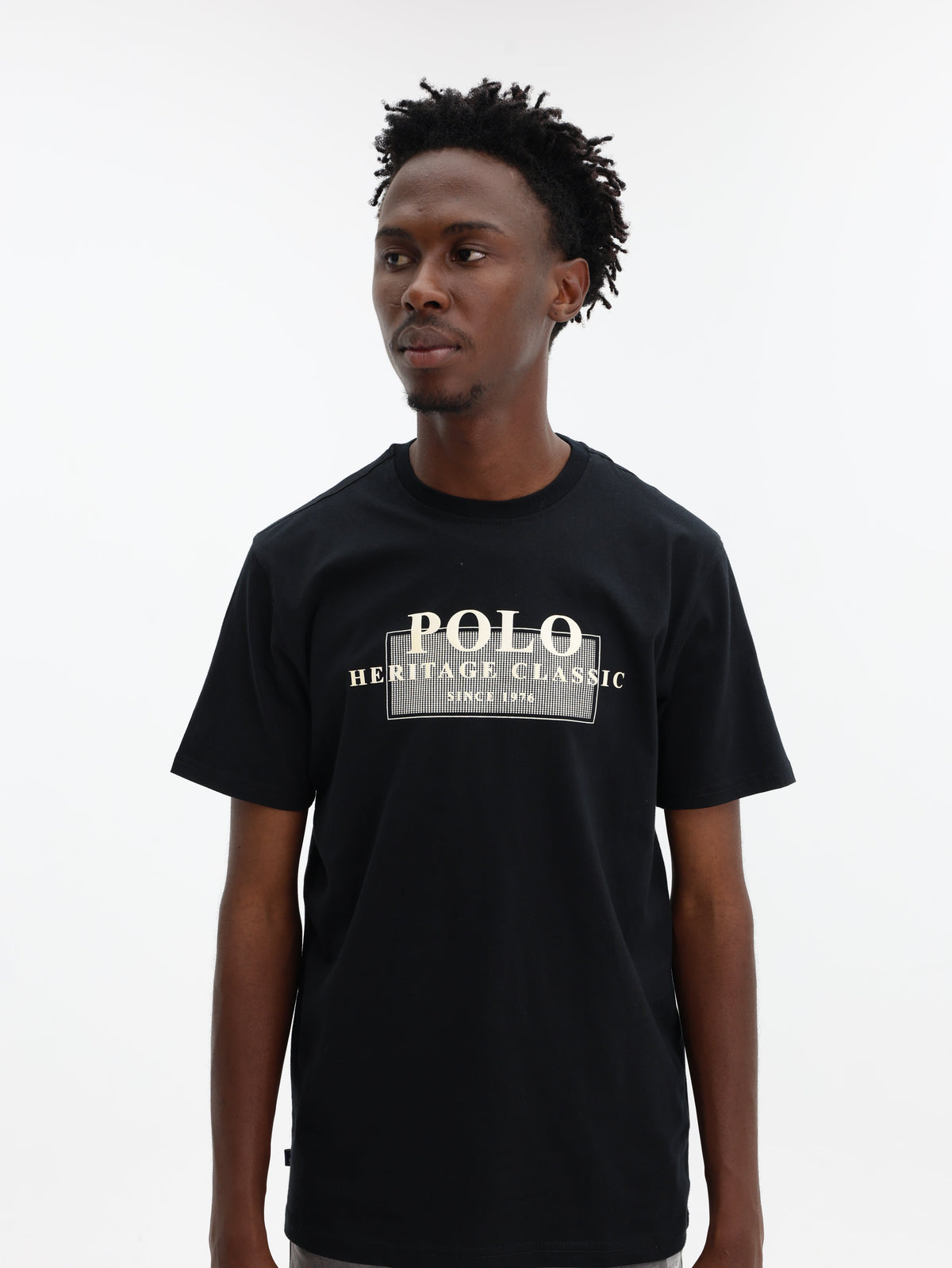Polo T-Shirt Printed Graphic Black