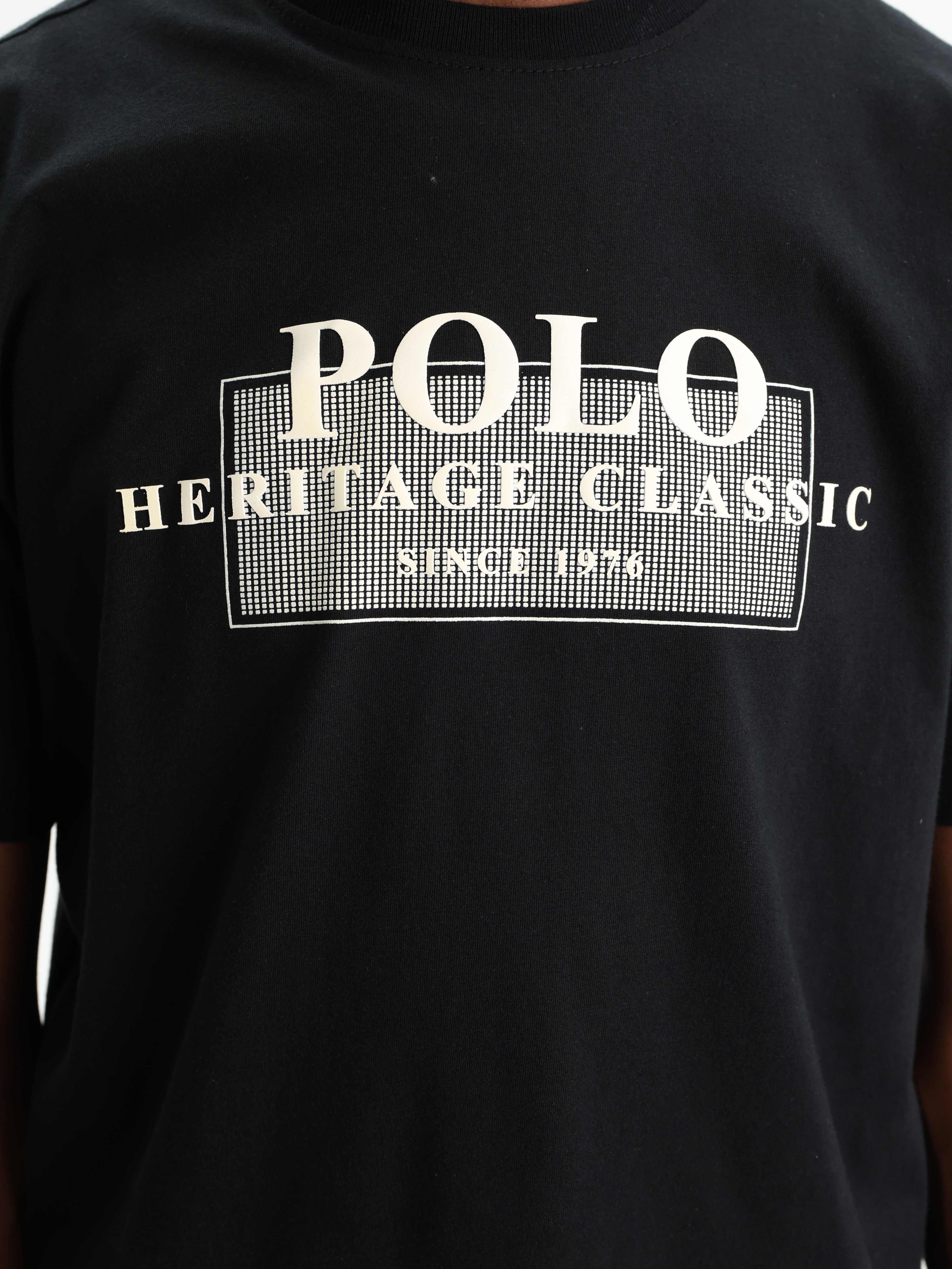 Polo T-Shirt Printed Graphic Black