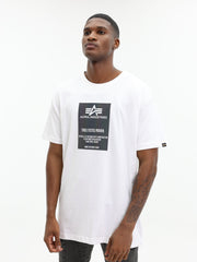 Alpha T-Shirt Block Rainbow White