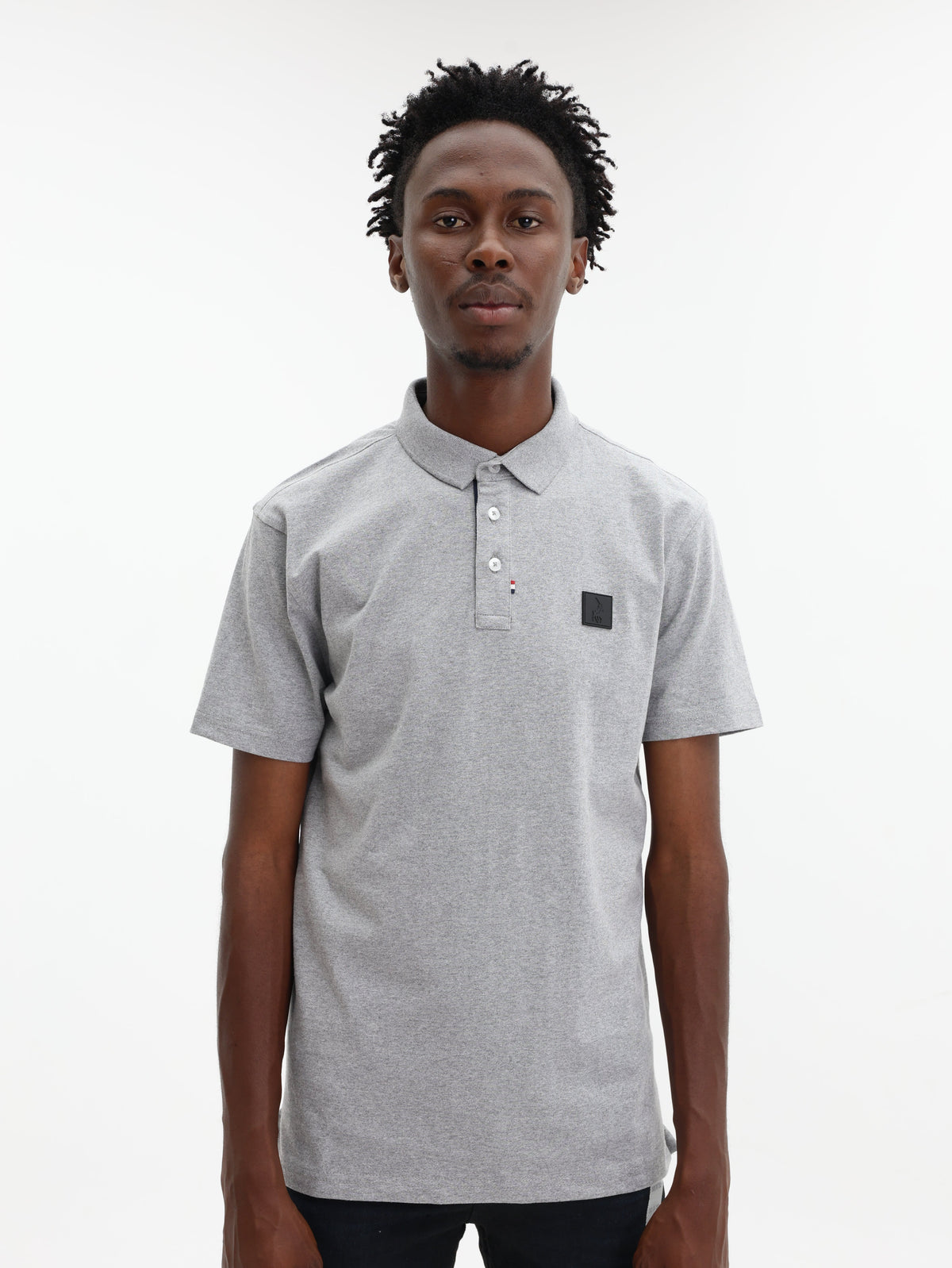 Polo Golfer Active Badge Grey Melange