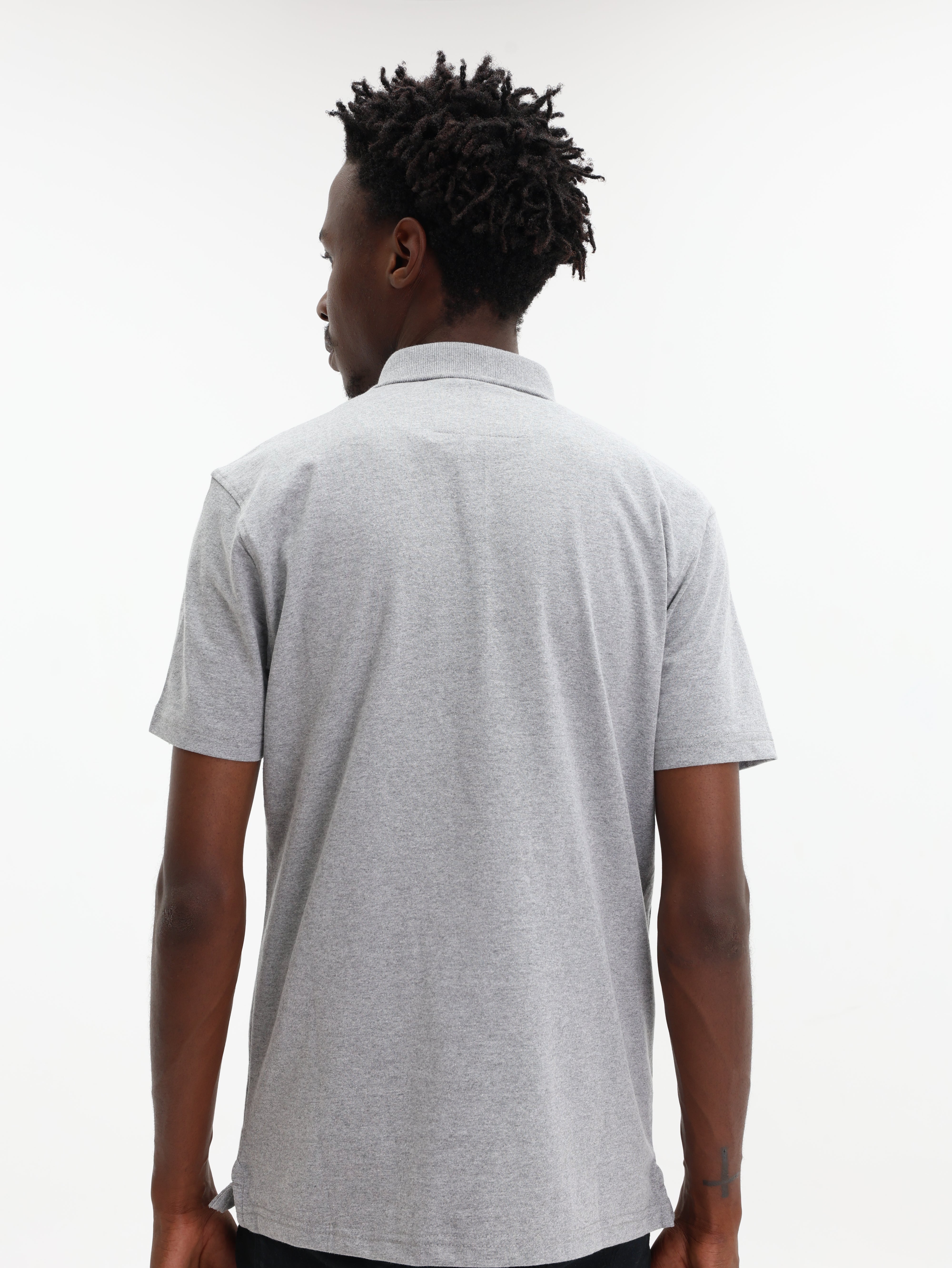 Polo Golfer Active Badge Grey Melange