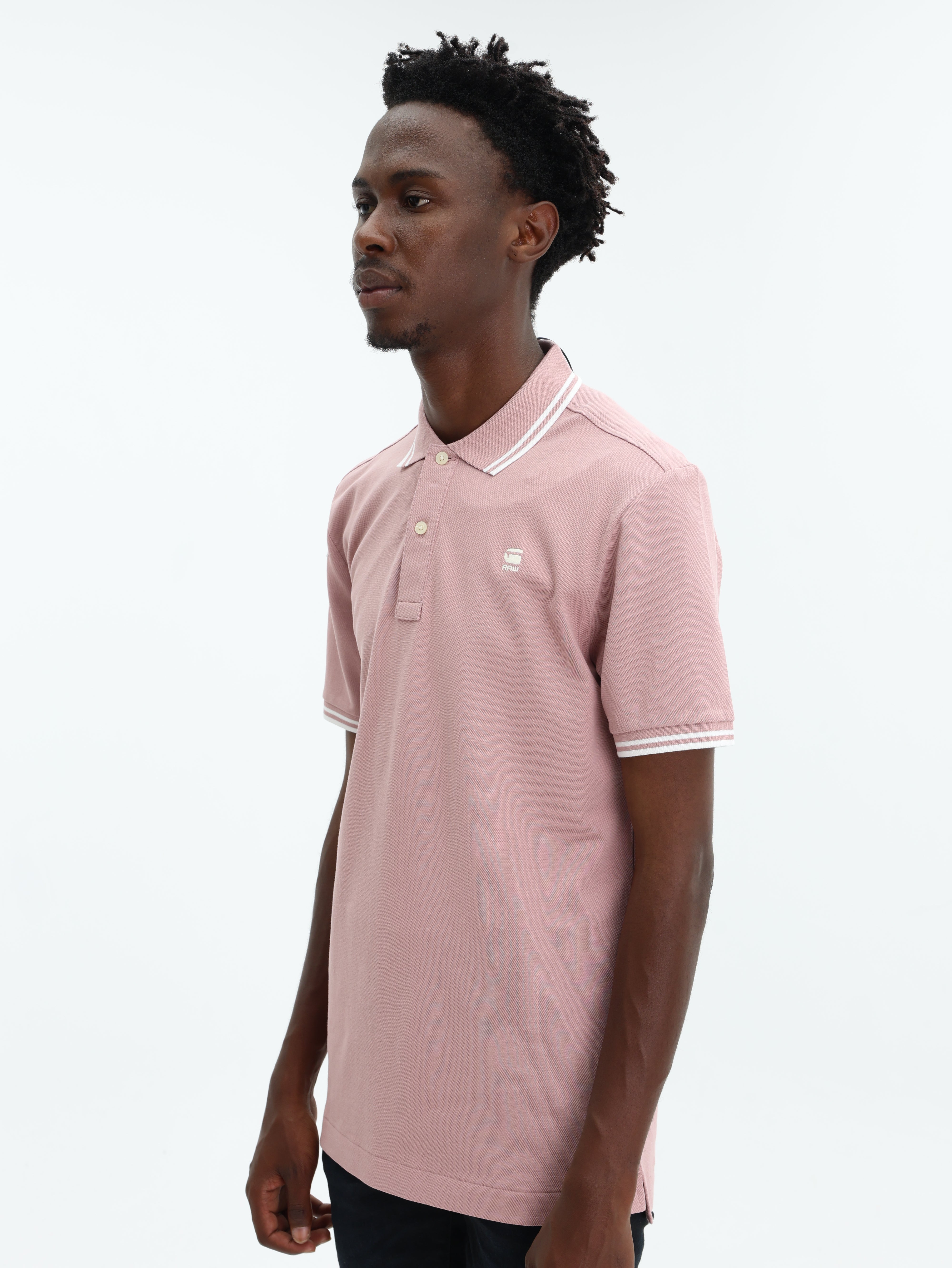 G-Star Golfer Dunda Slim Stripe Light Berry Mist