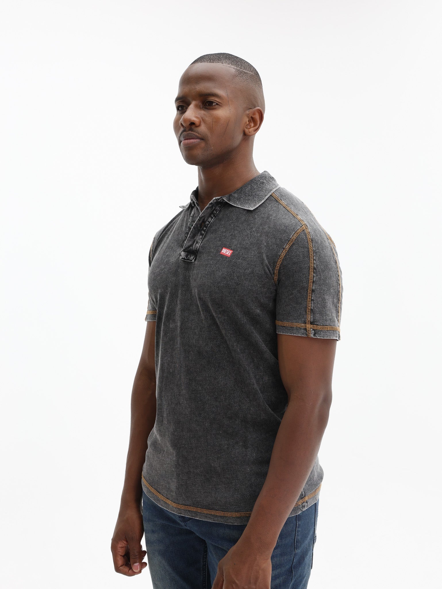 Diesel Golfer Top Stitch Washed Black
