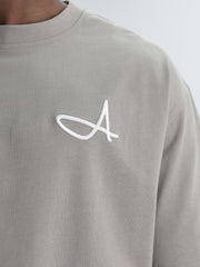 Fade T-Shirt Signature Boxy A Taupe-Brown