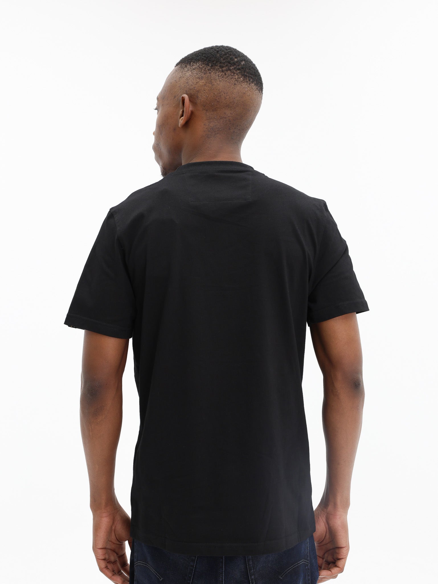 Alpha T-Shirt Metallic Logo Black