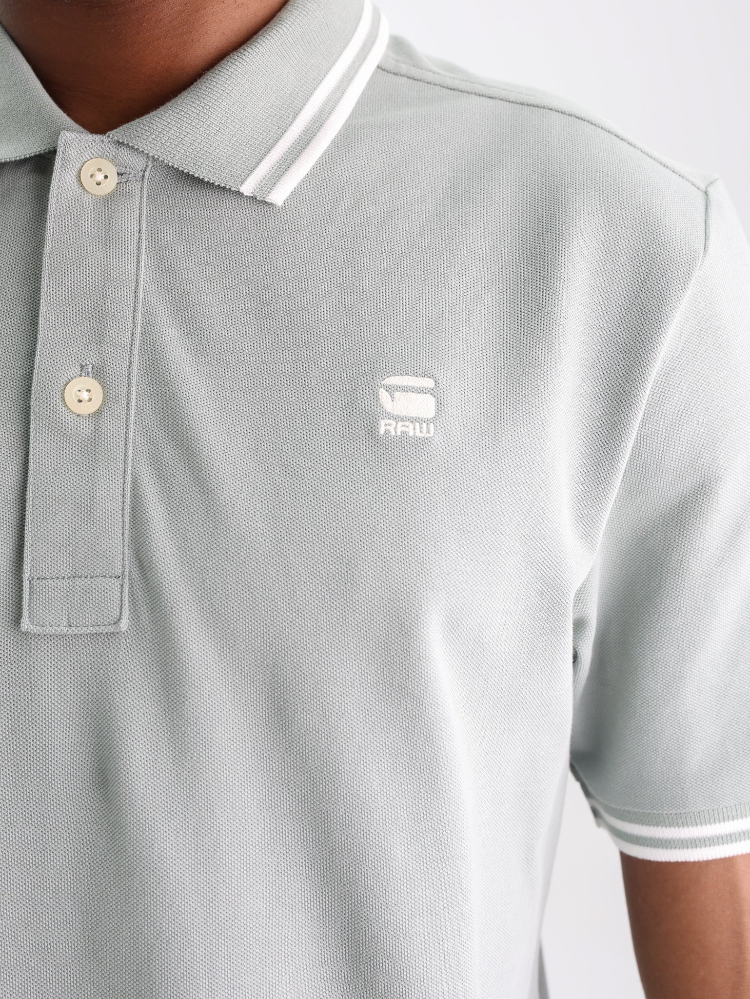 G-Star Golfer Dunda Slim Stripe Iceberg Green