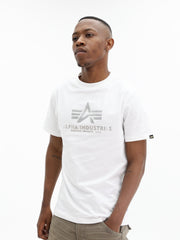 Alpha T-Shirt Metallic Logo White