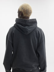 Diesel Sweatshirt Hooded Flocked Oval D Logo Black
