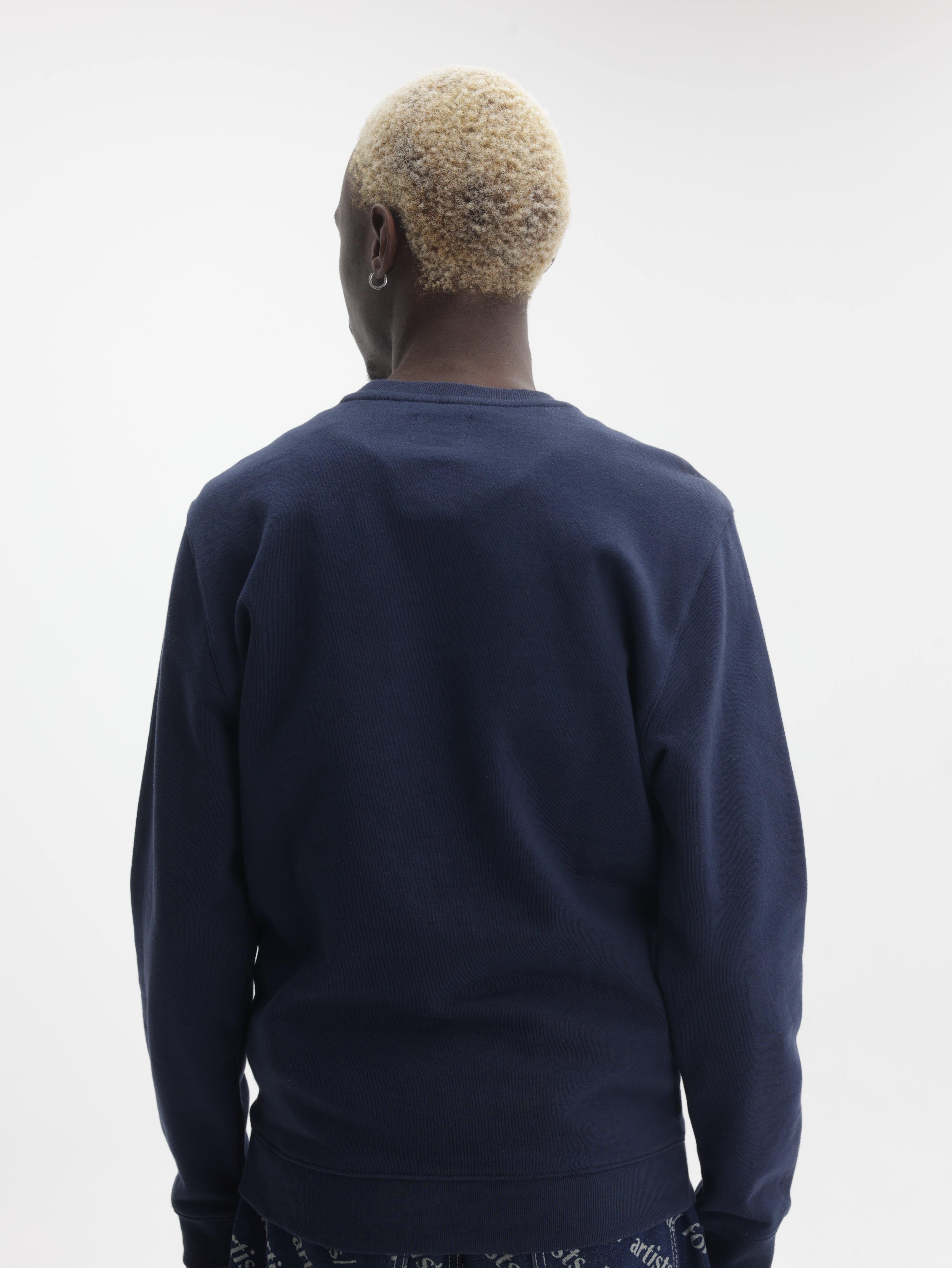 Polo Sweater Brushed Crest Navy