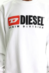 Diesel Sweater Ginn Logo White