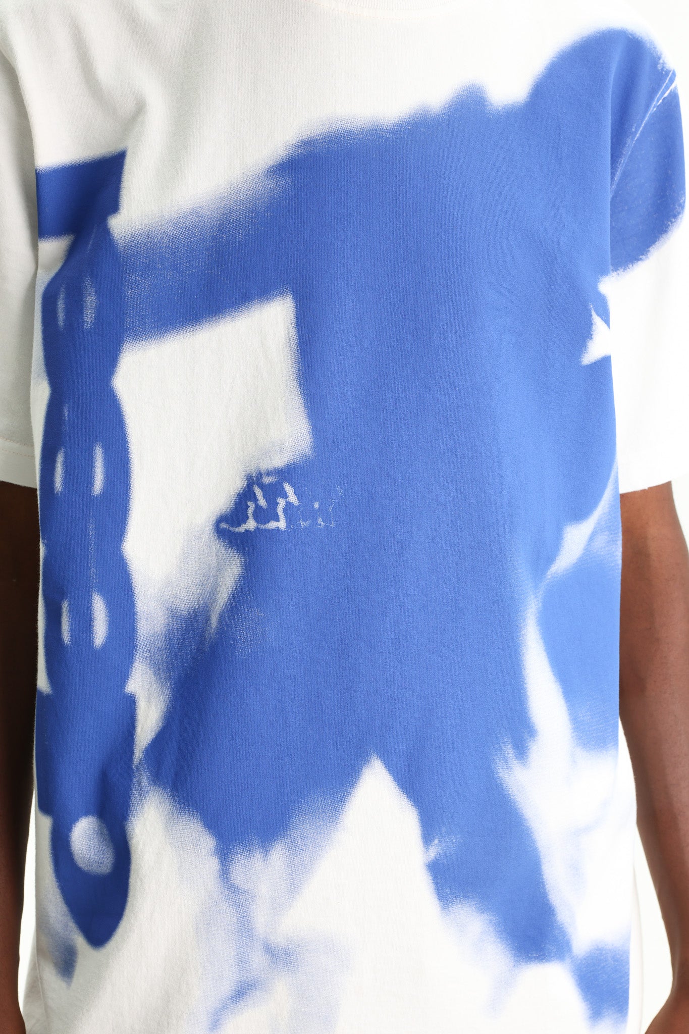 Diesel T-Shirt Knit Logo White-Blue