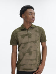 Diesel Golfer Big Diesel Print Olive Green