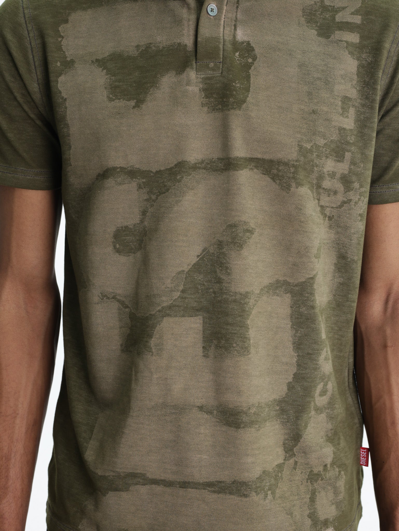 Diesel Golfer Big Diesel Print Olive Green