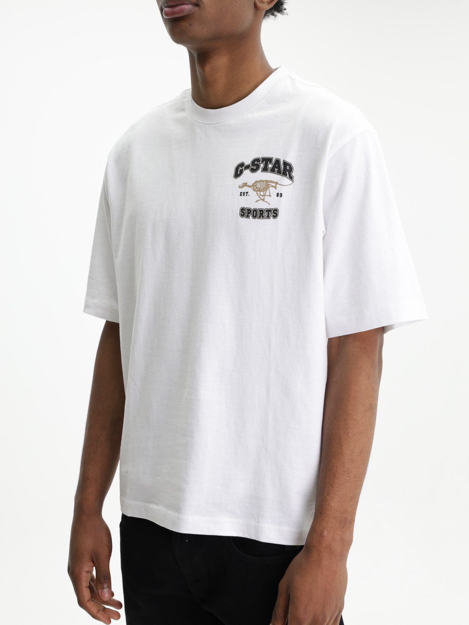 G-Star T-Shirt Running Dog Back Gr Boxy White