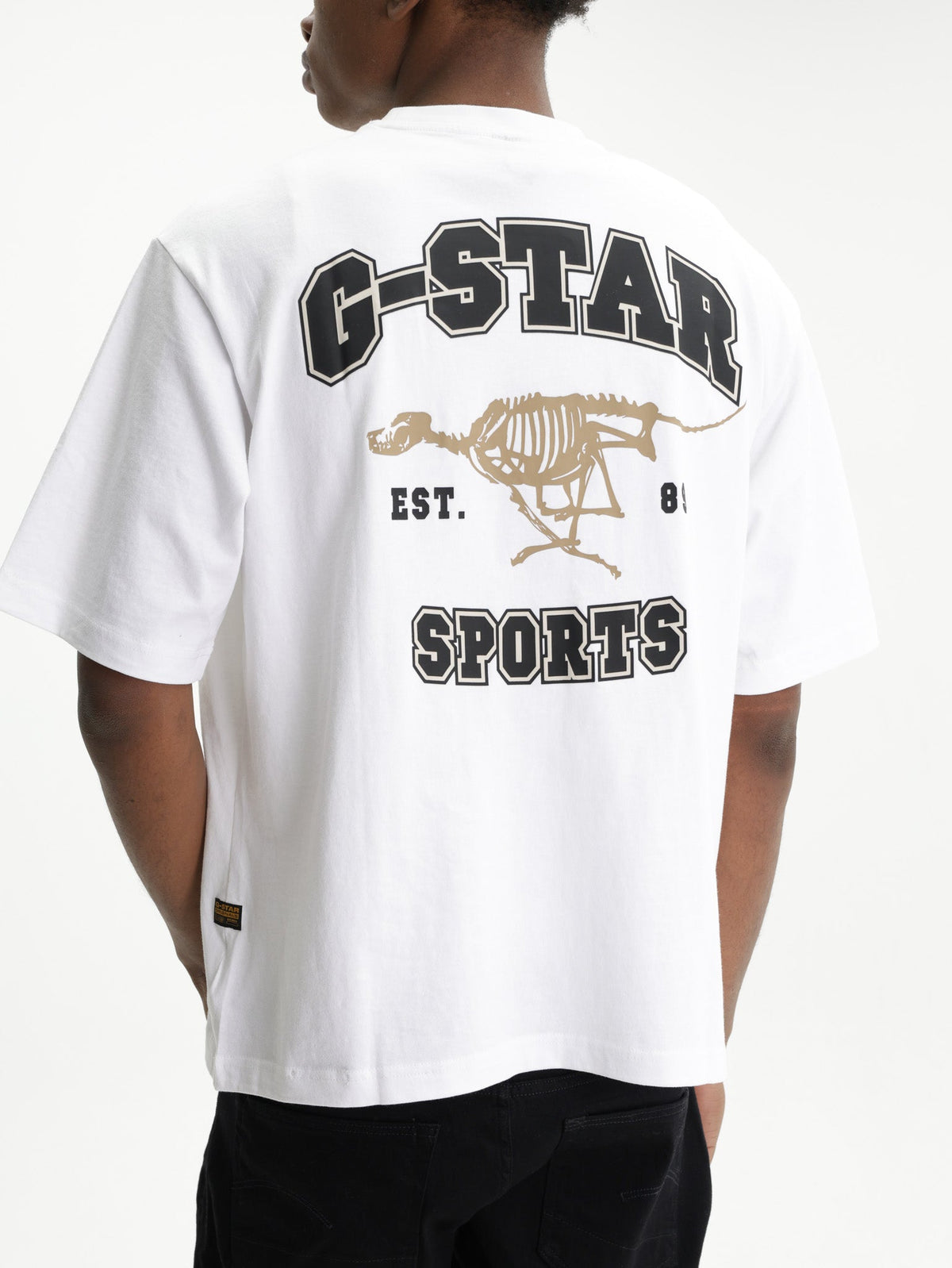 G-Star T-Shirt Running Dog Back Gr Boxy White