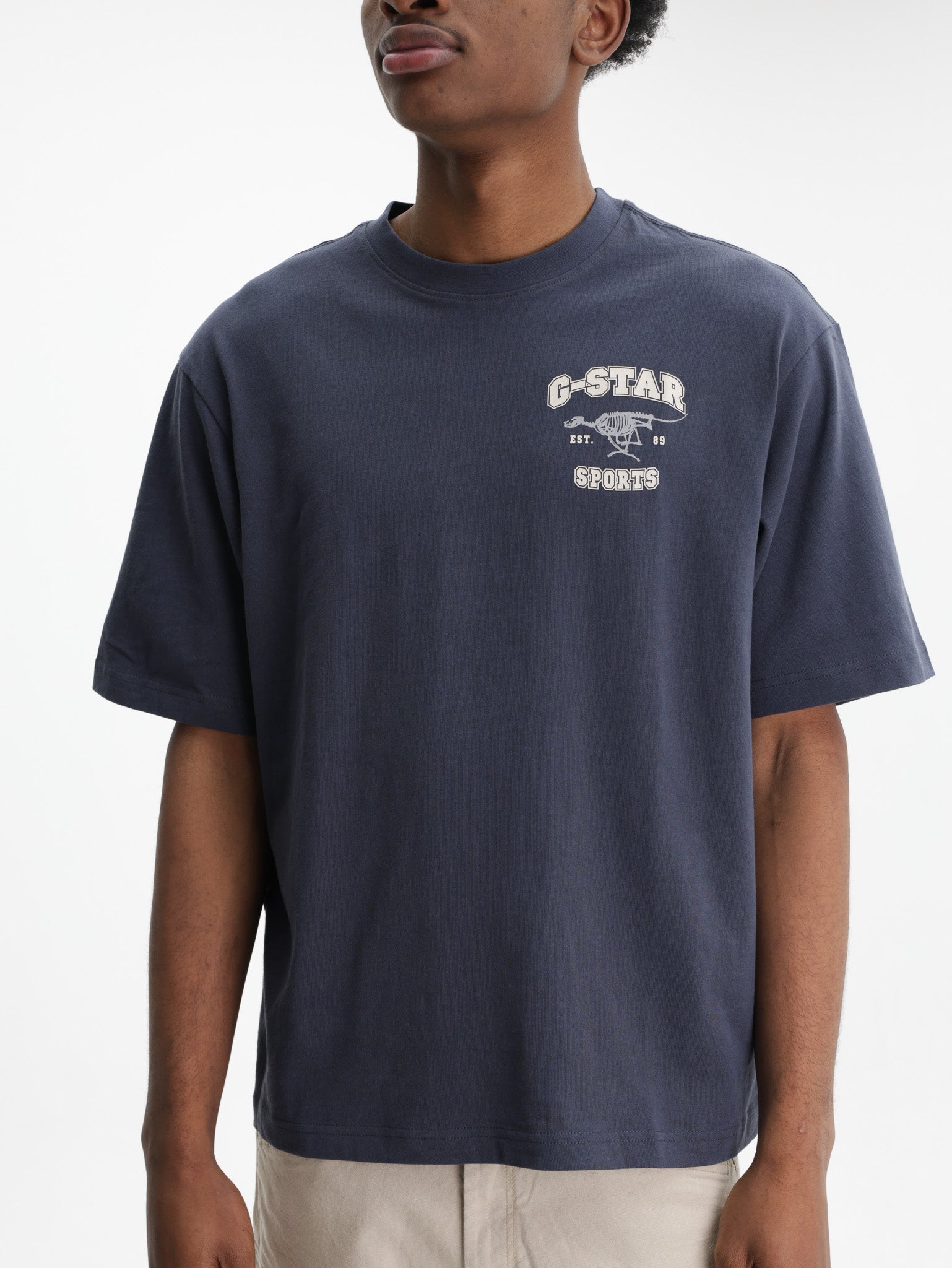 G-Star T-Shirt Running Dog Back Gr Boxy India Ink