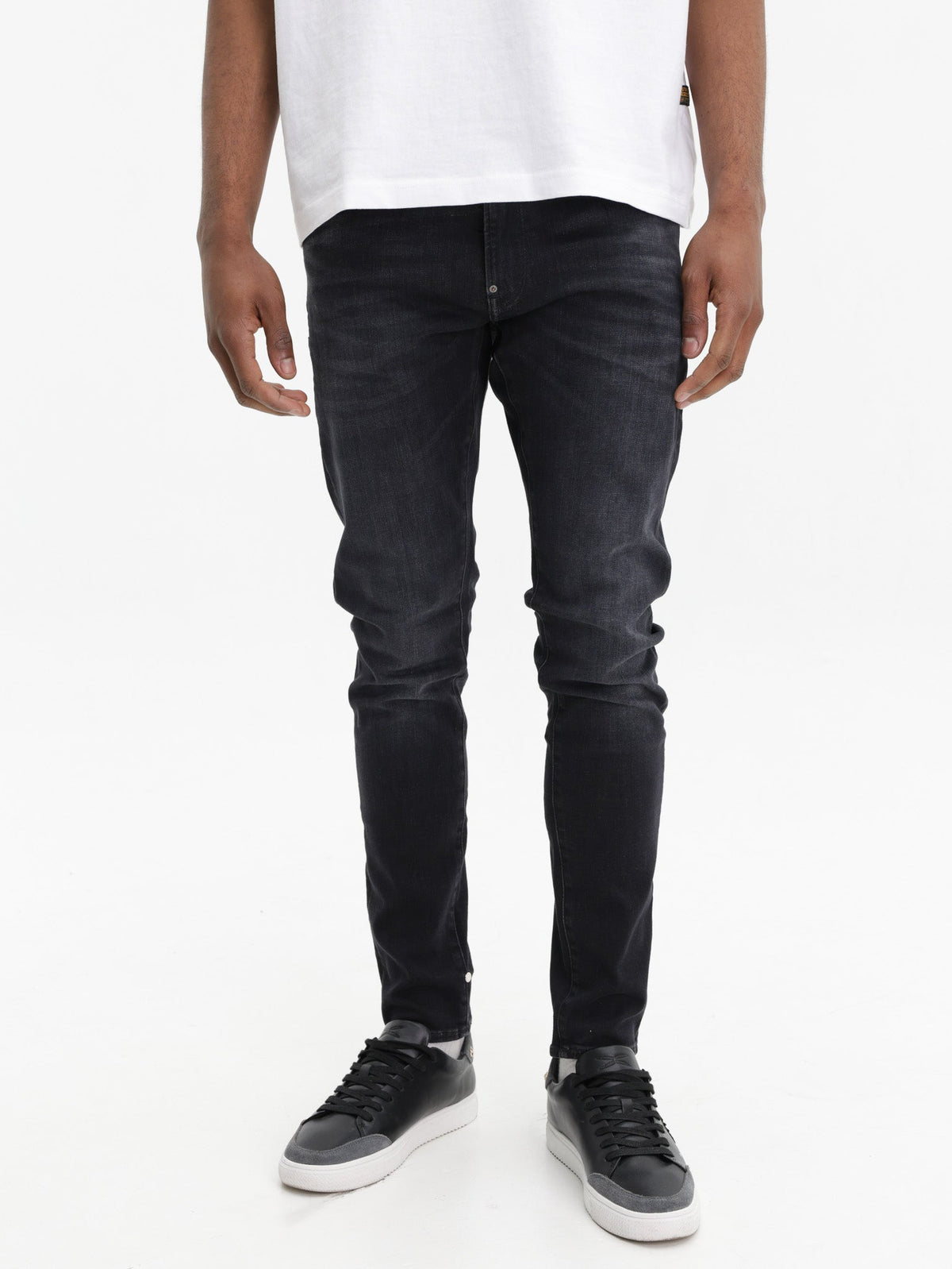 G-Star Jeans Revend Skinny Medium Aged Faded Black