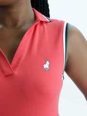 Polo Dress Kayla Johnny Golfer Collar Sunset