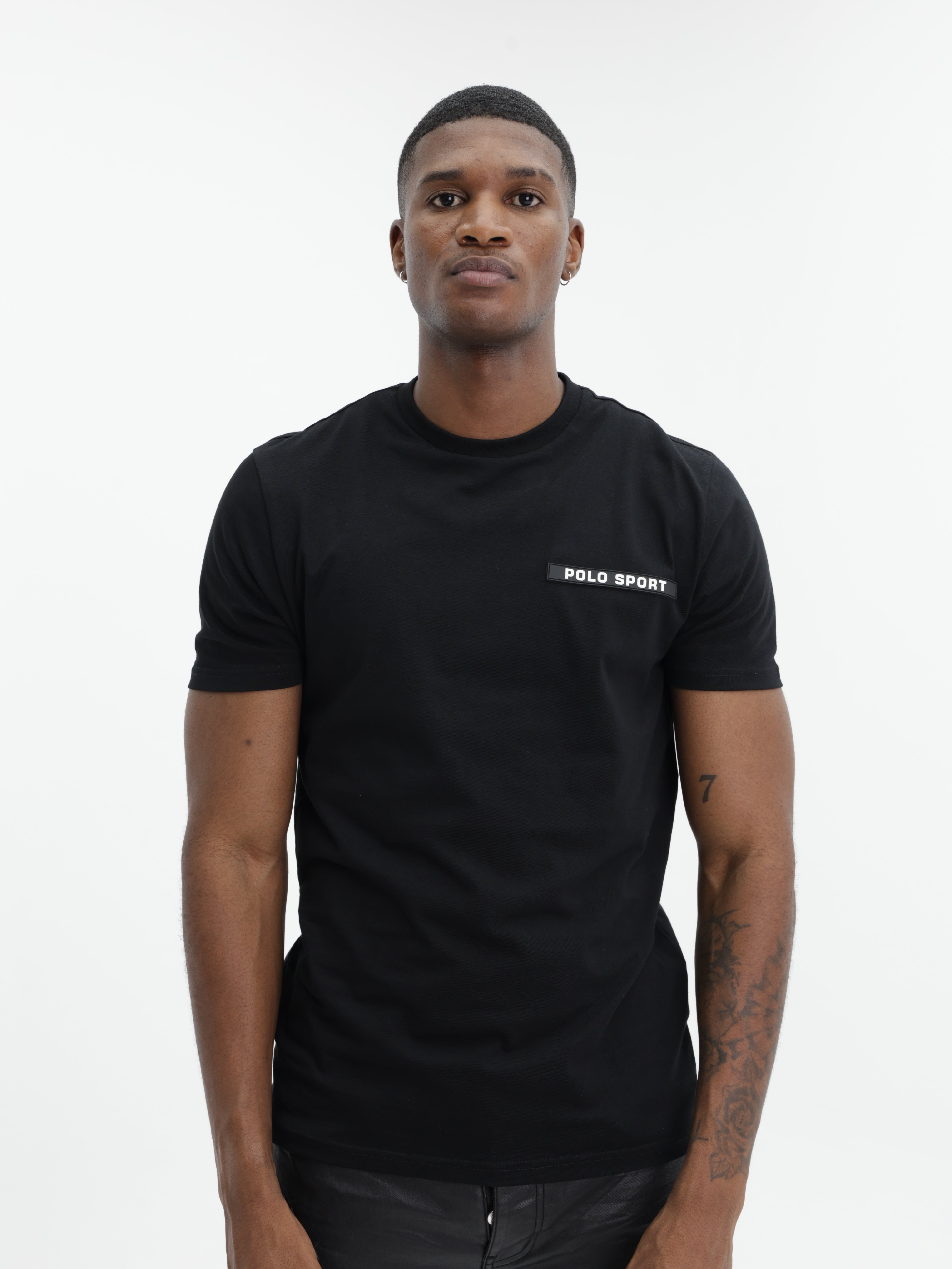 Polo T-Shirt Sport Big Logo Black