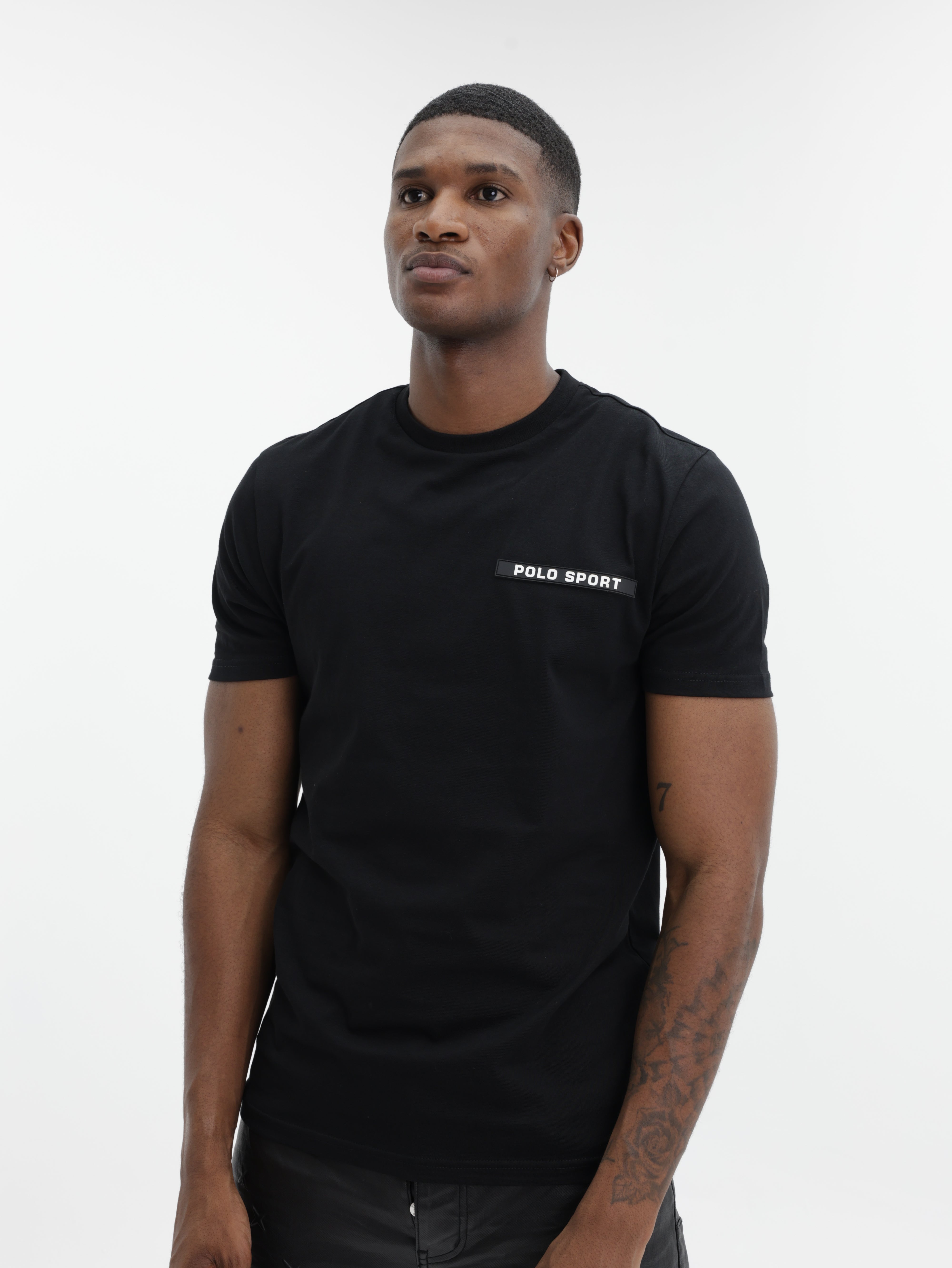Polo T-Shirt Sport Big Logo Black