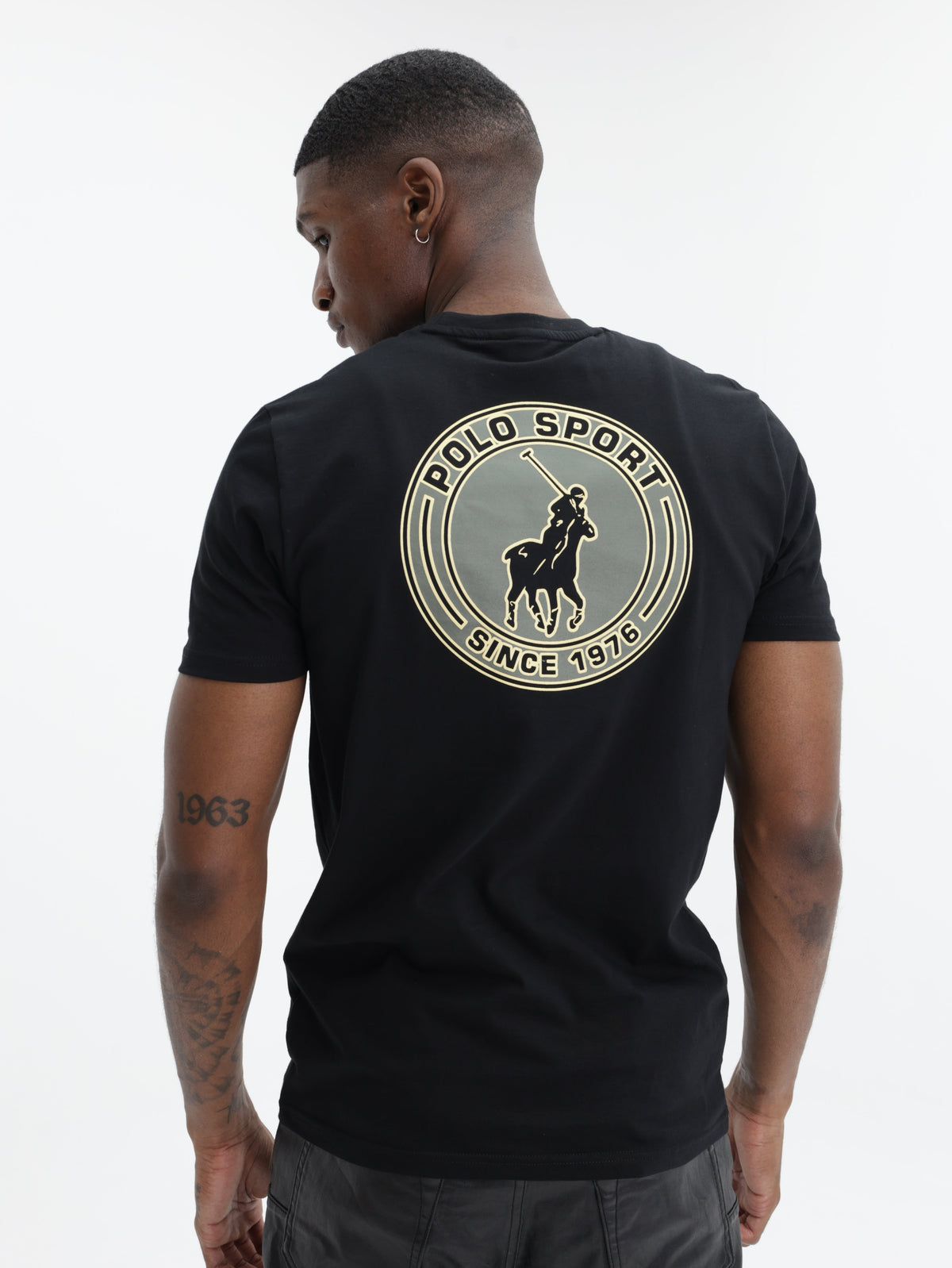 Polo T-Shirt Sport Big Logo Black