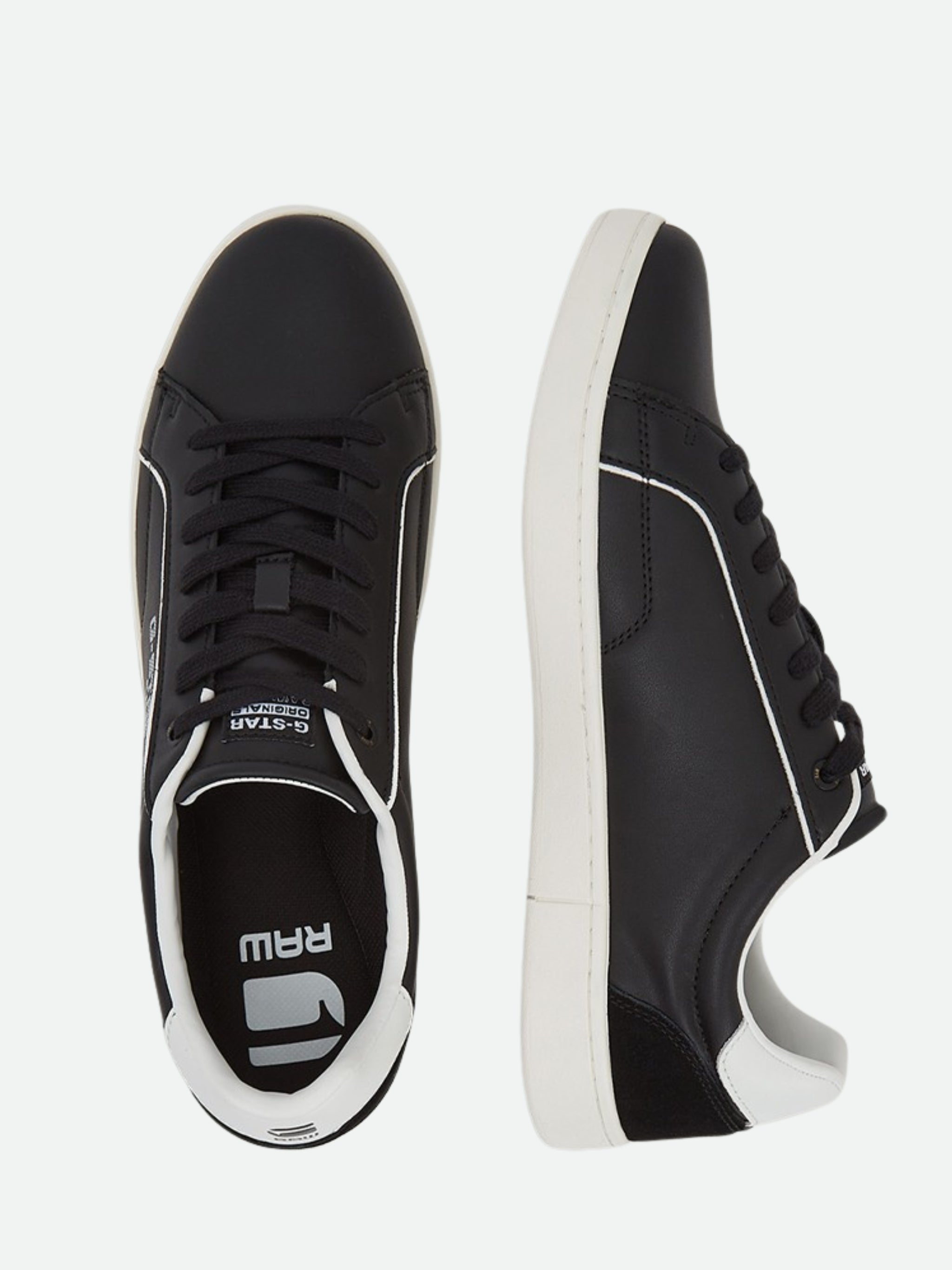 G-STAR SNEAKER CADET IV LEA BLACK-WHITE