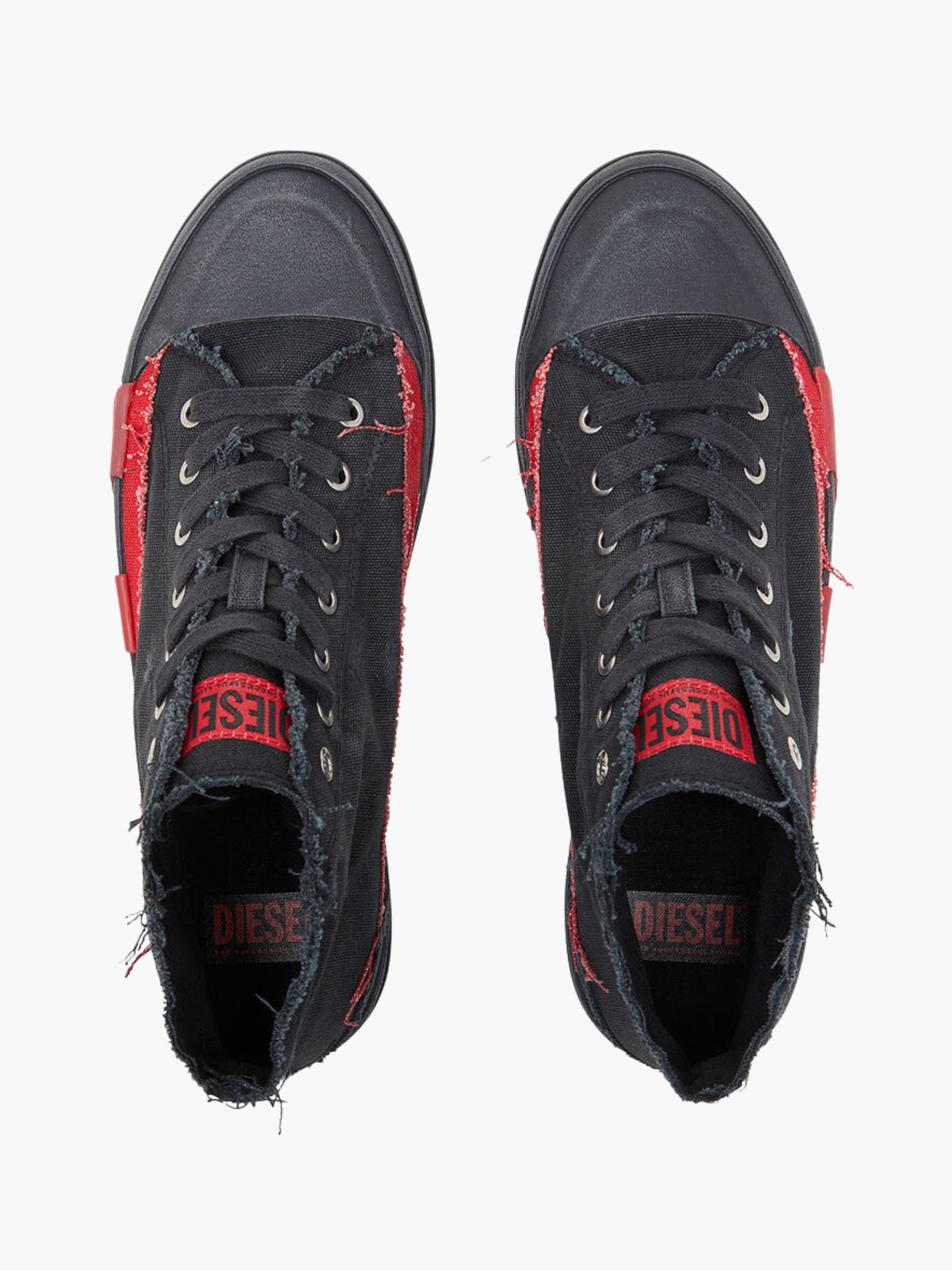 Diesel Sneakers D377 D-Verse Mid Ii Black-Red