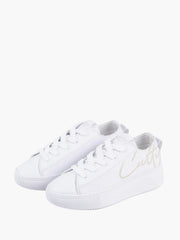 Cutty Sneakers CS8 Logo Print Plain White