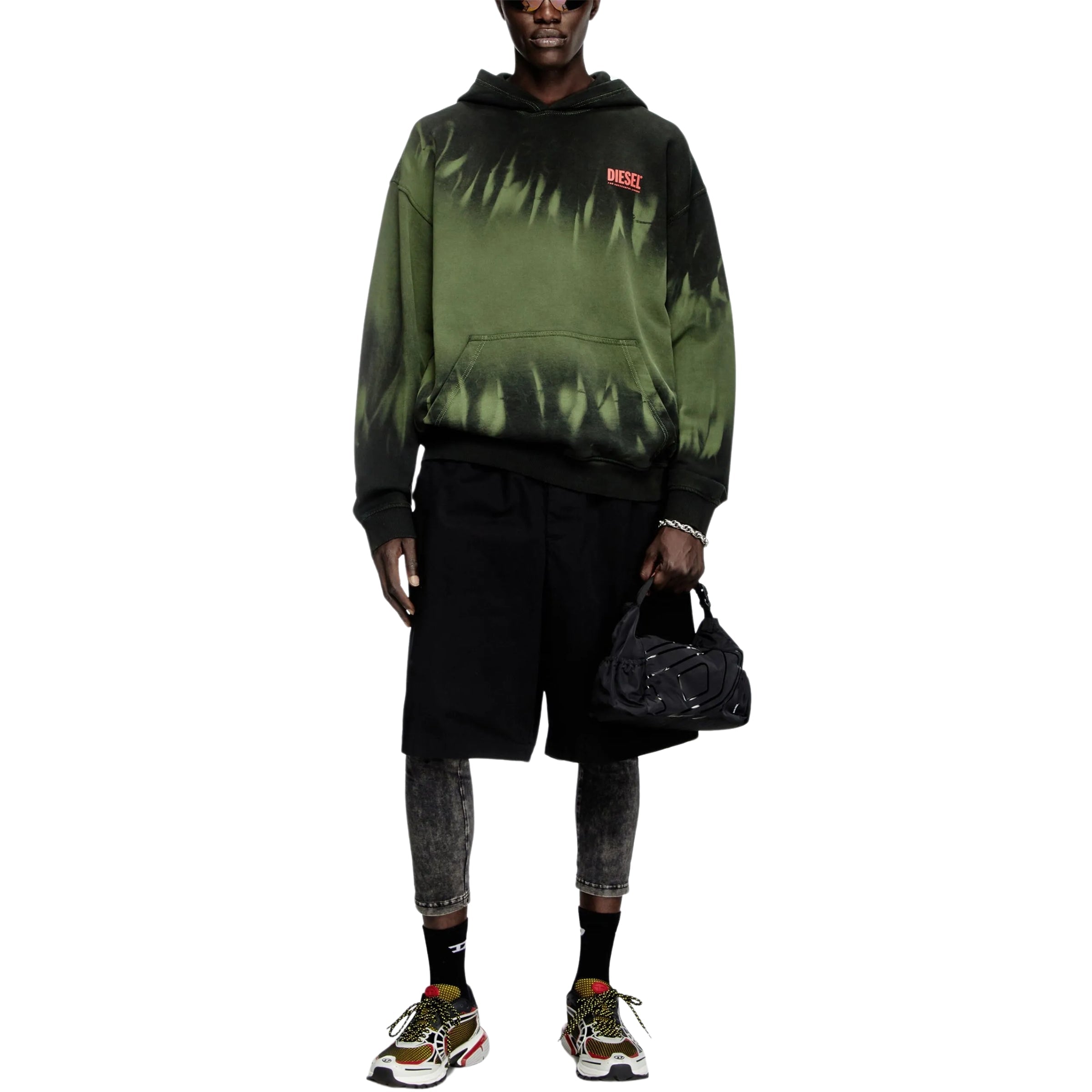 Diesel Sweater S-Box Hoodie Black-Green