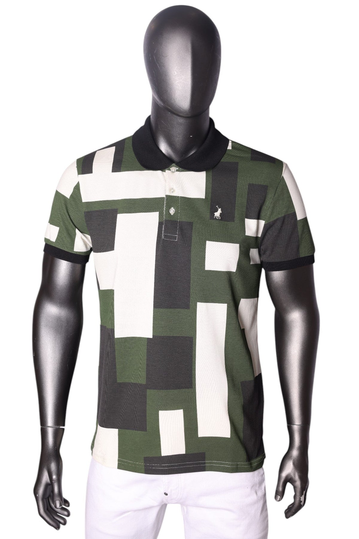 Polo Golfer Block Printed Multi