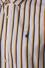 Polo Shirt Nathan Signature Ls Stripe White/Yellow