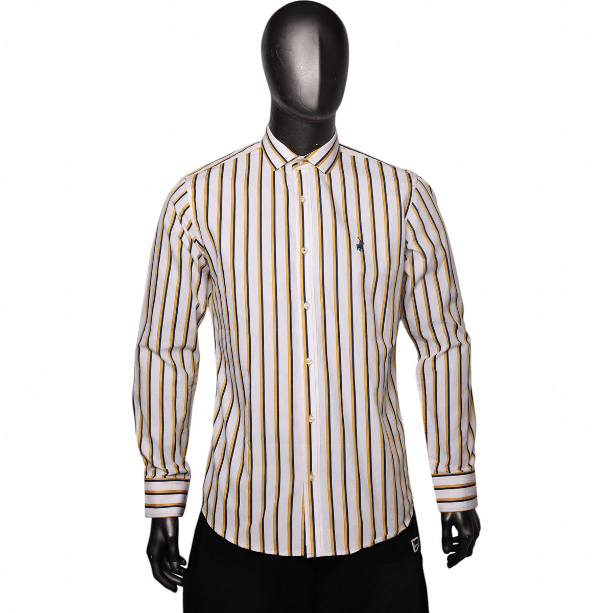 Polo Shirt Nathan Signature Ls Stripe White/Yellow