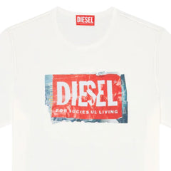 Diesel T-Shirt T-Adjust Logo White